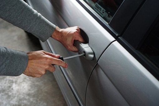 unlock a car door with power locks