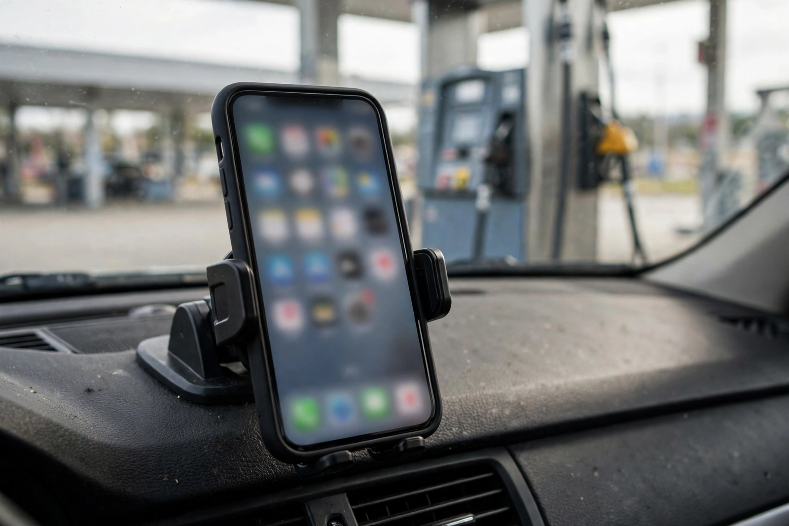 Comparing gas price apps on a phone